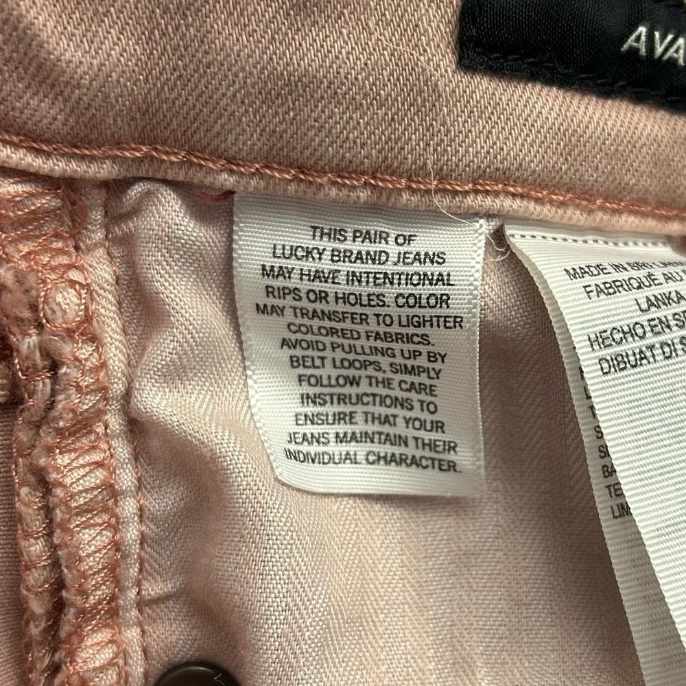 Lucky Brand Pink Jeans Ava Skinny Size 2/26 - Picture 7 of 13